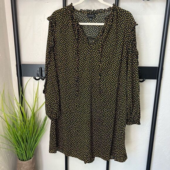 Who what wear tunic blouse black yellow print size XXL - Picture 7 of 13